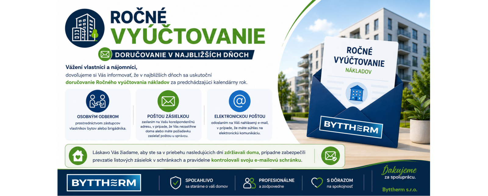 byttherm rocne vyuctovanie nakladov